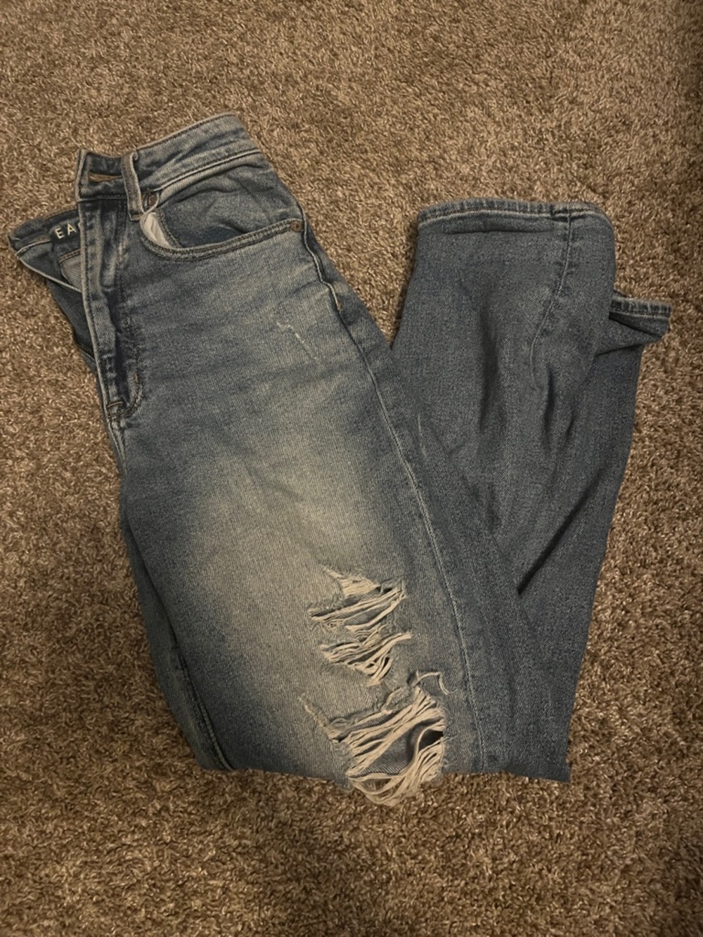 American Eagle Outfitters Light Blue Distressed Boyfriend Jeans